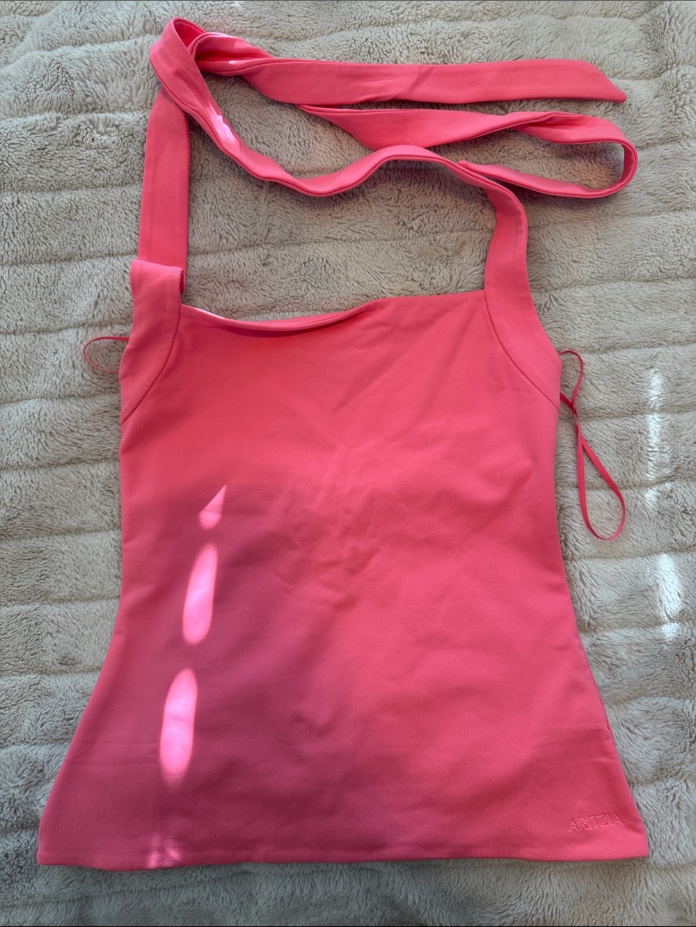 Pink Halter Tank Top Aritzia Contour Dreamhouse Pink